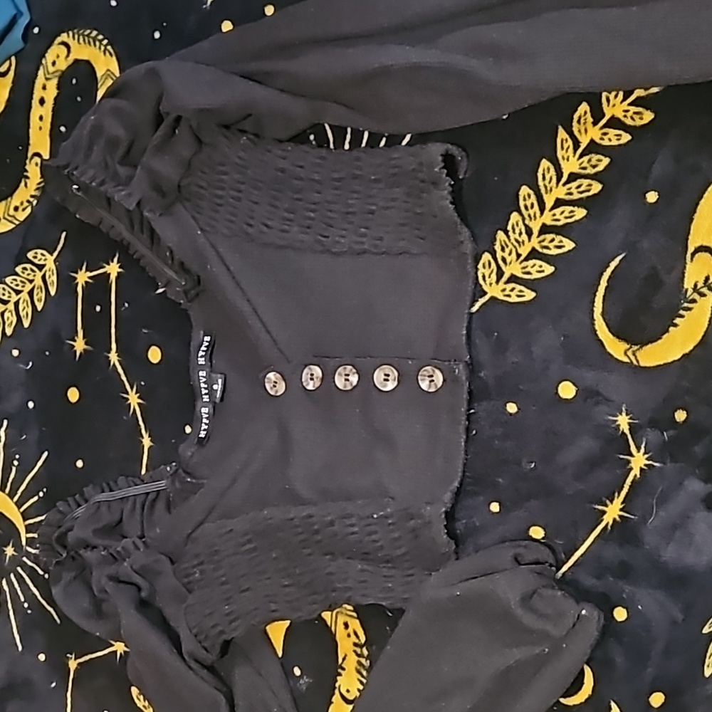 Cropped Button Sweater